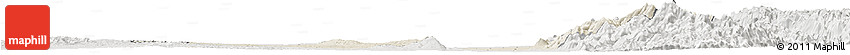 Shaded Relief Horizon Map of Tatkon, lighten, semi-desaturated