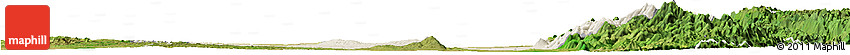 Shaded Relief Horizon Map of Tatkon, satellite outside