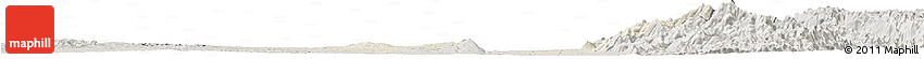 Shaded Relief Horizon Map of Tatkon, semi-desaturated