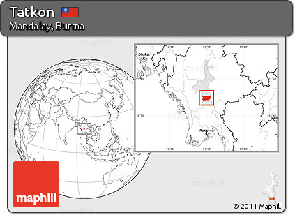 Blank Location Map of Tatkon, highlighted parent region