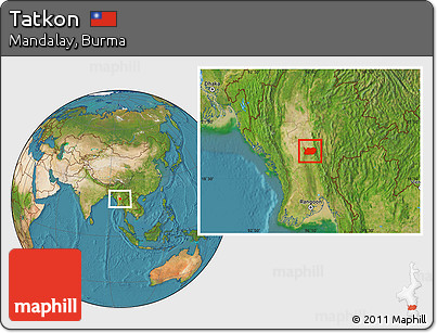 Satellite Location Map of Tatkon