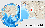 Shaded Relief Location Map of Tatkon, highlighted parent region