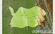 Physical Map of Tatkon, darken
