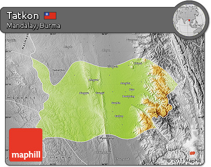 Physical Map of Tatkon, desaturated