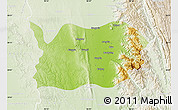 Physical Map of Tatkon, lighten