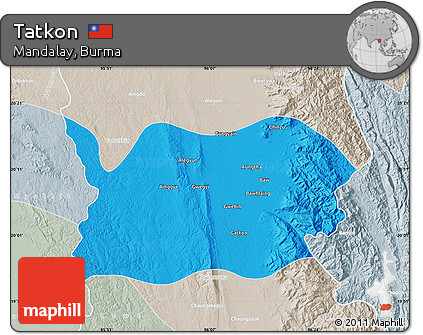 Political Map of Tatkon, lighten, semi-desaturated