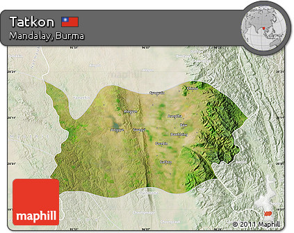 Satellite Map of Tatkon, lighten