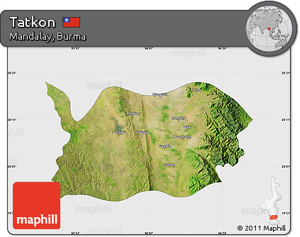Satellite Map of Tatkon, single color outside