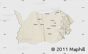 Shaded Relief Map of Tatkon, single color outside