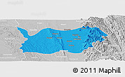 Political Panoramic Map of Tatkon, lighten, desaturated