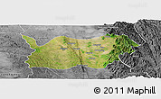Satellite Panoramic Map of Tatkon, desaturated
