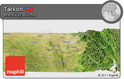 Satellite Panoramic Map of Tatkon