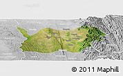 Satellite Panoramic Map of Tatkon, lighten, desaturated