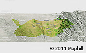 Satellite Panoramic Map of Tatkon, lighten, semi-desaturated