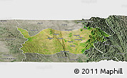 Satellite Panoramic Map of Tatkon, semi-desaturated