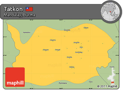Savanna Style Simple Map of Tatkon