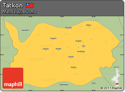 Savanna Style Simple Map of Tatkon