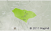 Physical 3D Map of Taungtha, lighten, semi-desaturated