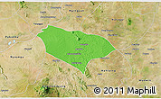 Political 3D Map of Taungtha, satellite outside