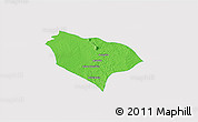 Political 3D Map of Taungtha, single color outside