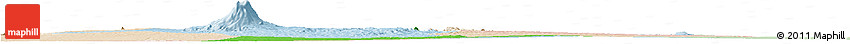 Political Horizon Map of Taungtha, lighten