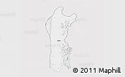 Silver Style 3D Map of Thabeikkyin, single color outside