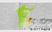 Physical Panoramic Map of Thabeikkyin, lighten, desaturated
