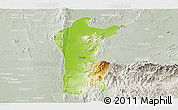 Physical Panoramic Map of Thabeikkyin, lighten, semi-desaturated