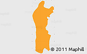 Political Simple Map of Thabeikkyin, single color outside