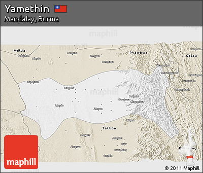 Classic Style 3D Map of Yamethin