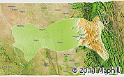 Physical 3D Map of Yamethin, satellite outside