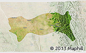 Satellite 3D Map of Yamethin, lighten