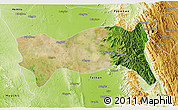 Satellite 3D Map of Yamethin, physical outside