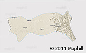 Shaded Relief 3D Map of Yamethin, single color outside