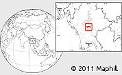 Blank Location Map of Yamethin, highlighted parent region
