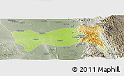 Physical Panoramic Map of Yamethin, semi-desaturated