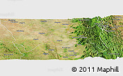 Satellite Panoramic Map of Yamethin