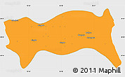 Political Simple Map of Yamethin, single color outside