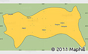 Savanna Style Simple Map of Yamethin, cropped outside