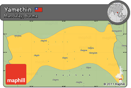 Savanna Style Simple Map of Yamethin