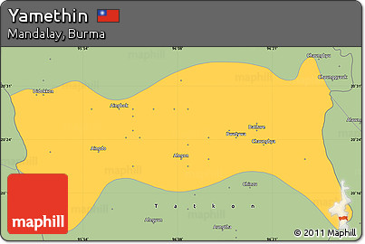 Savanna Style Simple Map of Yamethin