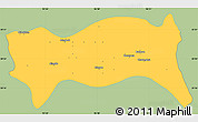 Savanna Style Simple Map of Yamethin, single color outside