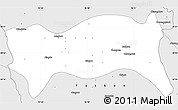 Silver Style Simple Map of Yamethin