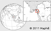 Blank Location Map of Moulmein, highlighted country, highlighted parent region
