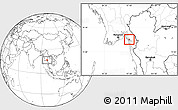 Blank Location Map of Moulmein, highlighted parent region