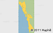 Savanna Style Simple Map of Mon, single color outside