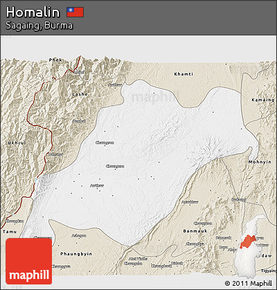 Classic Style 3D Map of Homalin