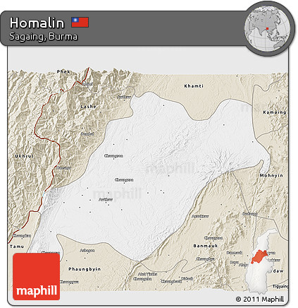 Classic Style 3D Map of Homalin