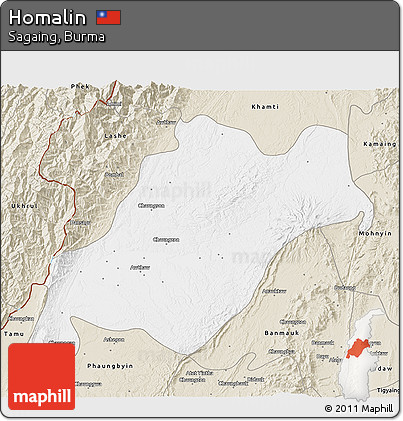 Classic Style 3D Map of Homalin