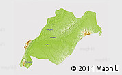 Physical 3D Map of Homalin, cropped outside